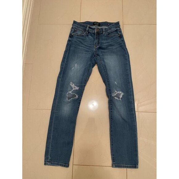 Judy Blue Womens Distressed Denim Jeans Size 26 Medium Wash - Picture 1 of 15